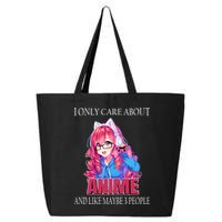 I Only Care About Anime And Like Maybe 3 People Funny 25L Jumbo Tote