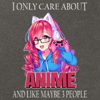 I Only Care About Anime And Like Maybe 3 People Funny Cotton Canvas Backpack