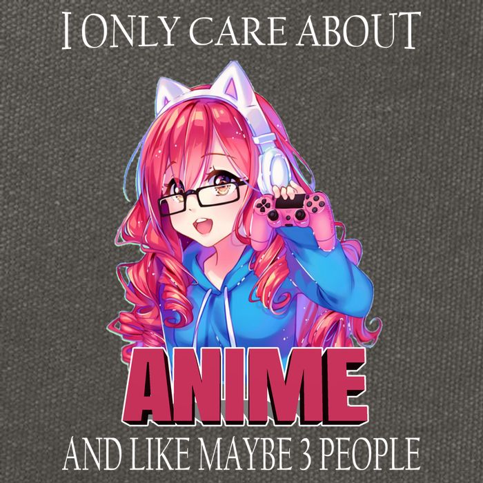 I Only Care About Anime And Like Maybe 3 People Funny Cotton Canvas Backpack
