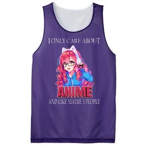 I Only Care About Anime And Like Maybe 3 People Funny Mesh Reversible Basketball Jersey Tank