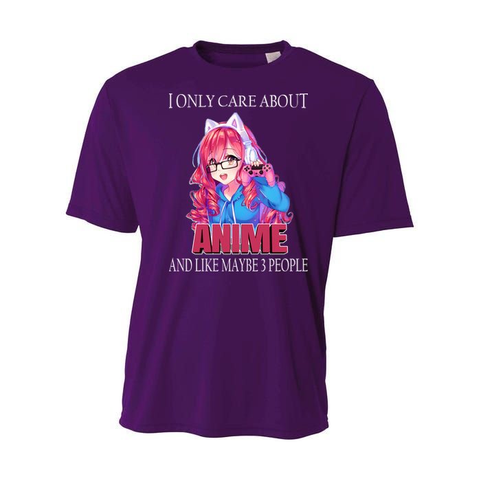 I Only Care About Anime And Like Maybe 3 People Funny Youth Performance Sprint T-Shirt