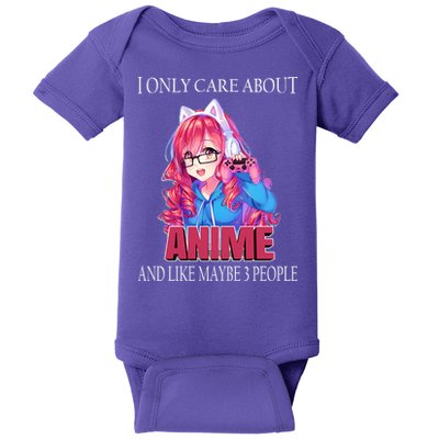 I Only Care About Anime And Like Maybe 3 People Funny Baby Bodysuit