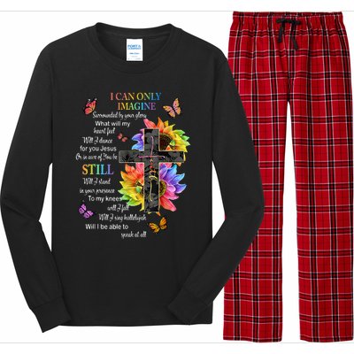 I Only Can Imagine Faith Christian Faith Jesus God Lover 1 Long Sleeve Pajama Set