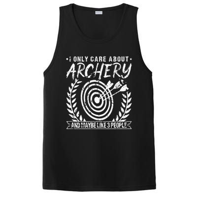 I Only Care About Archery Funny Bow Hunting Hunter Archer PosiCharge Competitor Tank