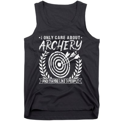 I Only Care About Archery Funny Bow Hunting Hunter Archer Tank Top