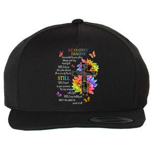 I Only Can Imagine Faith Christian Faith Jesus God Lover Gift Wool Snapback Cap