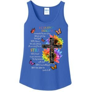 I Only Can Imagine Faith Christian Faith Jesus God Lover Gift Ladies Essential Tank