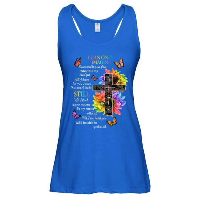 I Only Can Imagine Faith Christian Faith Jesus God Lover Gift Ladies Essential Flowy Tank