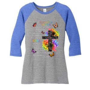 I Only Can Imagine Faith Christian Faith Jesus God Lover Gift Women's Tri-Blend 3/4-Sleeve Raglan Shirt