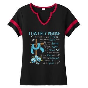 I Only Can Imagine Faith Christian Faith Jesus Ladies Halftime Notch Neck Tee