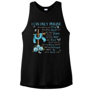 I Only Can Imagine Faith Christian Faith Jesus Ladies PosiCharge Tri-Blend Wicking Tank