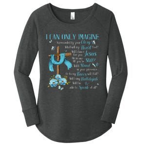 I Only Can Imagine Faith Christian Faith Jesus Women's Perfect Tri Tunic Long Sleeve Shirt