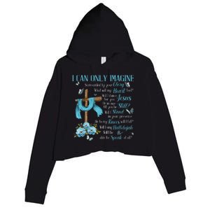 I Only Can Imagine Faith Christian Faith Jesus Crop Fleece Hoodie