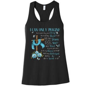 I Only Can Imagine Faith Christian Faith Jesus Women's Racerback Tank