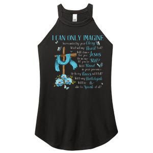 I Only Can Imagine Faith Christian Faith Jesus Women's Perfect Tri Rocker Tank