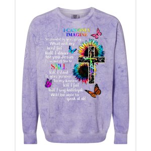 I Only Can Imagine Faith Christian Jesus God Colorblast Crewneck Sweatshirt