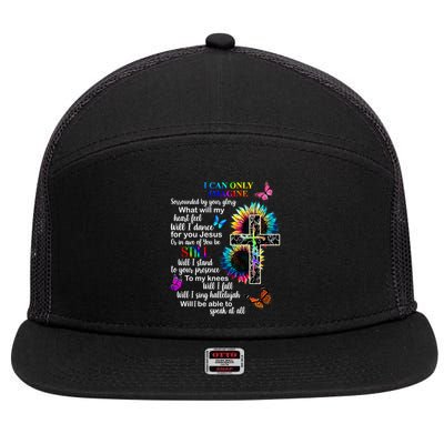 I Only Can Imagine Faith Christian Jesus God 7 Panel Mesh Trucker Snapback Hat
