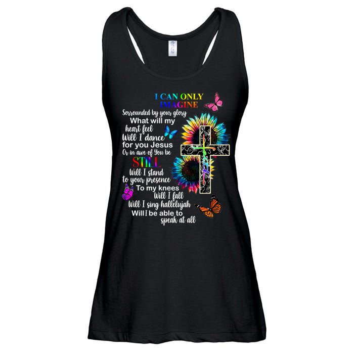 I Only Can Imagine Faith Christian Jesus God Ladies Essential Flowy Tank