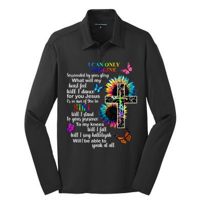 I Only Can Imagine Faith Christian Jesus God Silk Touch Performance Long Sleeve Polo