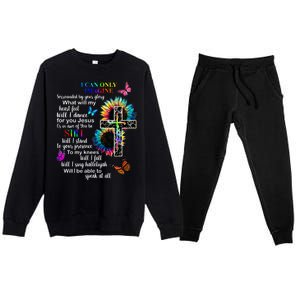 I Only Can Imagine Faith Christian Jesus God Premium Crewneck Sweatsuit Set