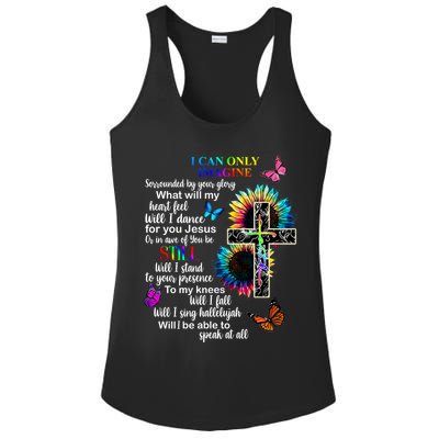I Only Can Imagine Faith Christian Jesus God Ladies PosiCharge Competitor Racerback Tank