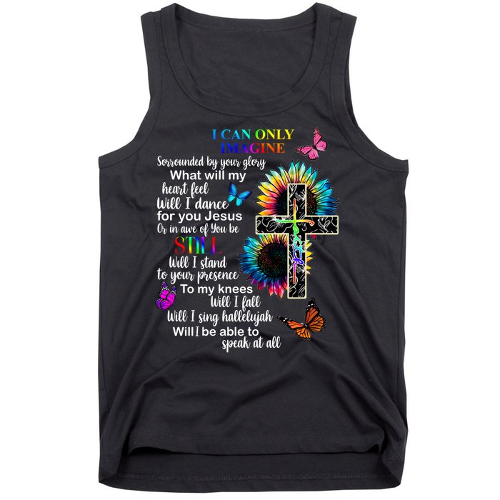 I Only Can Imagine Faith Christian Jesus God Tank Top