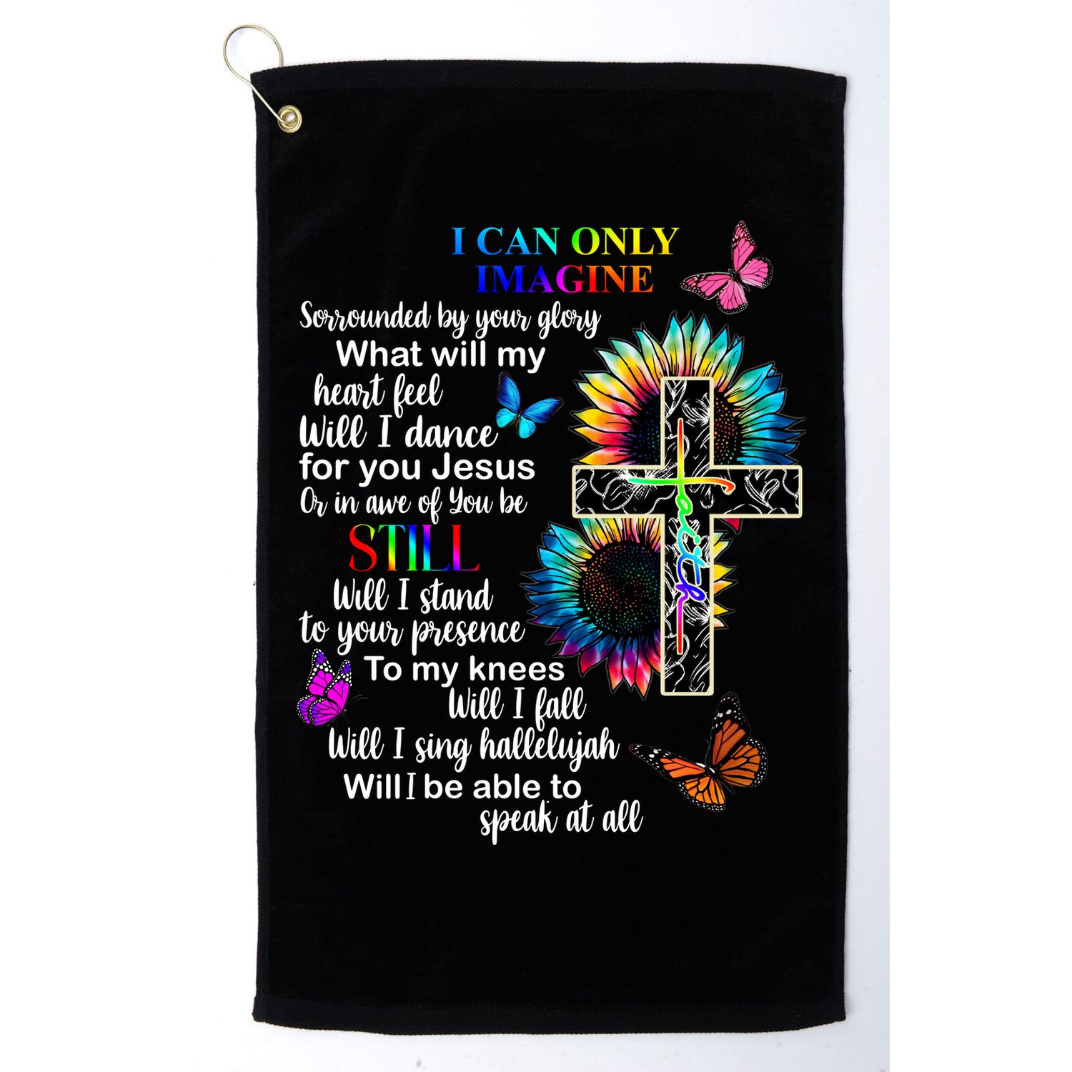 I Only Can Imagine Faith Christian Jesus God Golf Towel