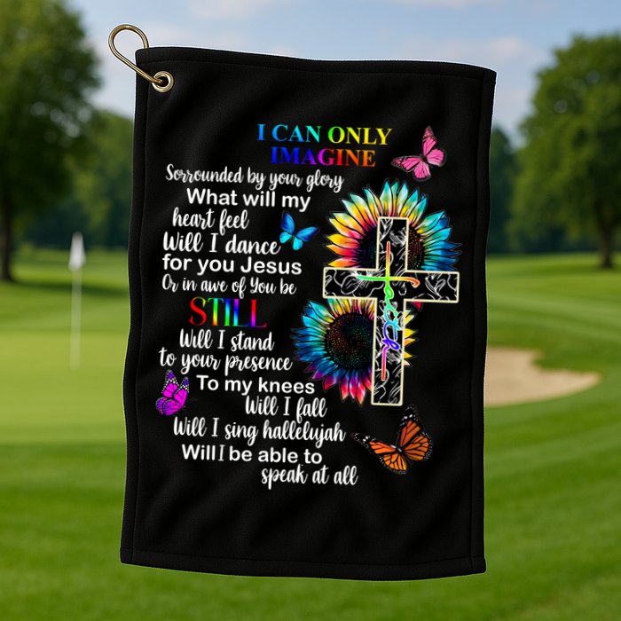 I Only Can Imagine Faith Christian Jesus God Golf Towel