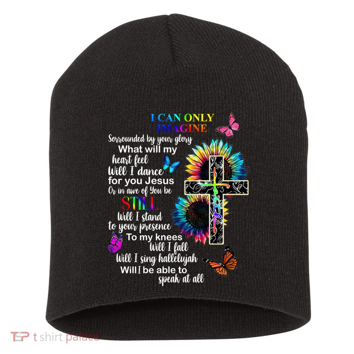 I Only Can Imagine Faith Christian Jesus God Short Acrylic Beanie