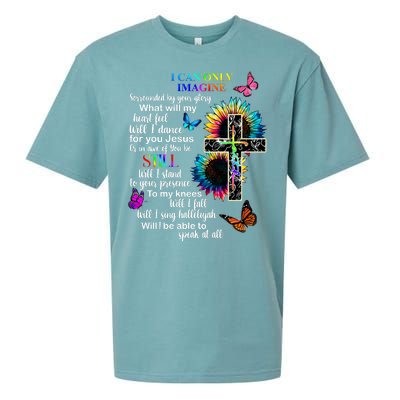 I Only Can Imagine Faith Christian Jesus God Sueded Cloud Jersey T-Shirt