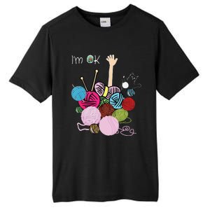 Im Ok Crochet And Knitting Funny Crocheting Tall Fusion ChromaSoft Performance T-Shirt