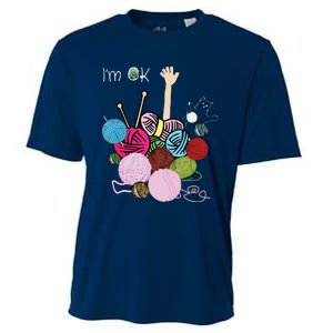 Im Ok Crochet And Knitting Funny Crocheting Cooling Performance Crew T-Shirt