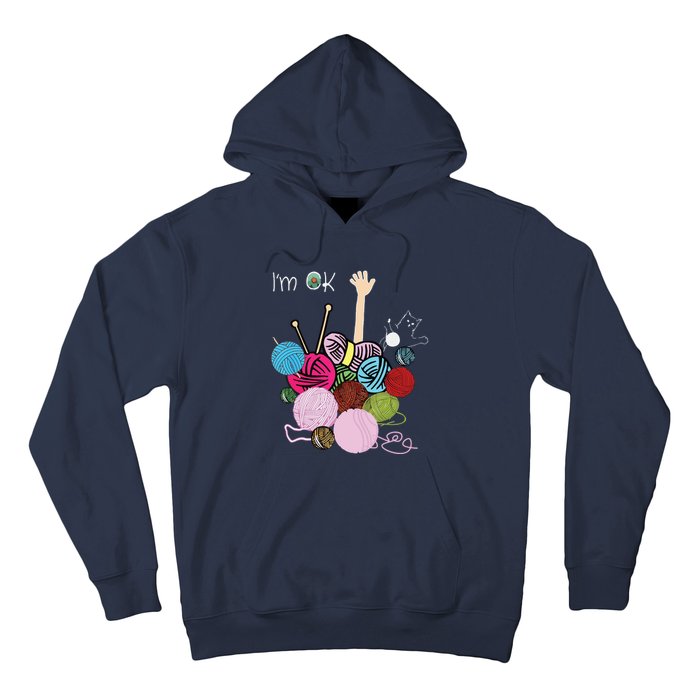 Im Ok Crochet And Knitting Funny Crocheting Hoodie