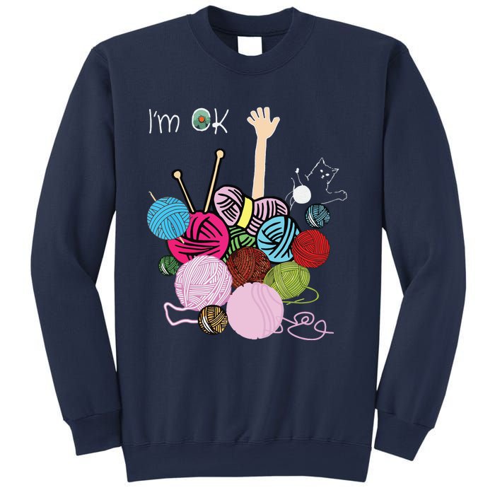 Im Ok Crochet And Knitting Funny Crocheting Sweatshirt