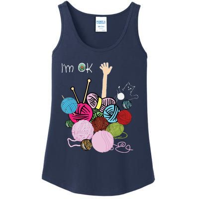 Im Ok Crochet And Knitting Funny Crocheting Ladies Essential Tank