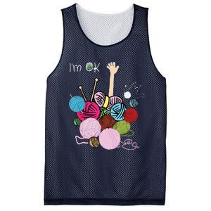 Im Ok Crochet And Knitting Funny Crocheting Mesh Reversible Basketball Jersey Tank