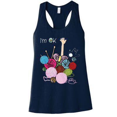 Im Ok Crochet And Knitting Funny Crocheting Women's Racerback Tank