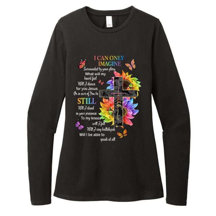 I Only Can Imagine Faith Christian Faith Jesus God Lover Womens CVC Long Sleeve Shirt