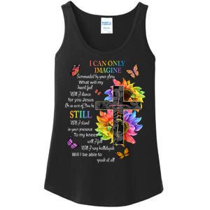 I Only Can Imagine Faith Christian Faith Jesus God Lover Ladies Essential Tank