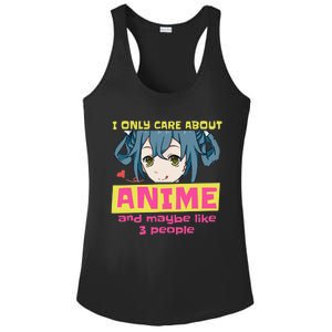 I Only Care About Anime And Like Maybe 3 People Anime Merch Ladies PosiCharge Competitor Racerback Tank