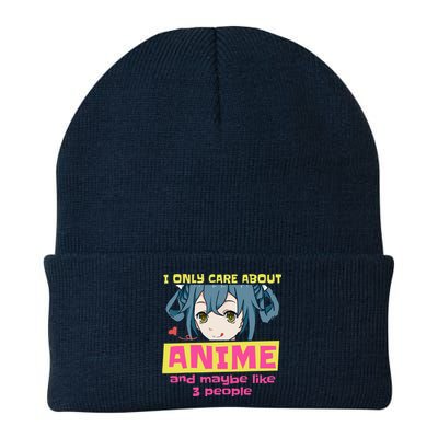 I Only Care About Anime And Like Maybe 3 People Anime Merch Knit Cap Winter Beanie