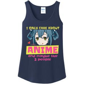 I Only Care About Anime And Like Maybe 3 People Anime Merch Ladies Essential Tank