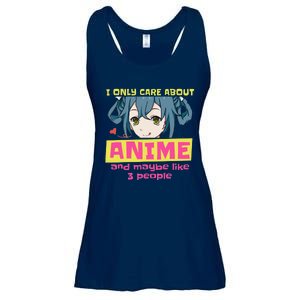 I Only Care About Anime And Like Maybe 3 People Anime Merch Ladies Essential Flowy Tank