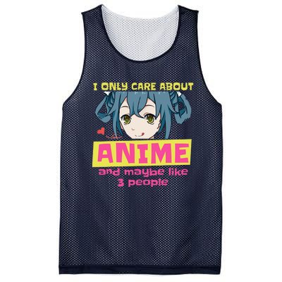 I Only Care About Anime And Like Maybe 3 People Anime Merch Mesh Reversible Basketball Jersey Tank