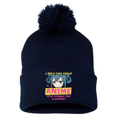 I Only Care About Anime And Like Maybe 3 People Anime Merch Pom Pom 12in Knit Beanie