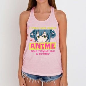 I Only Care About Anime And Like Maybe 3 People Anime Merch Women's Knotted Racerback Tank