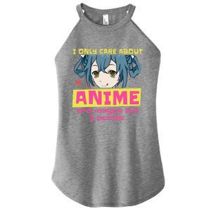 I Only Care About Anime And Like Maybe 3 People Anime Merch Women's Perfect Tri Rocker Tank