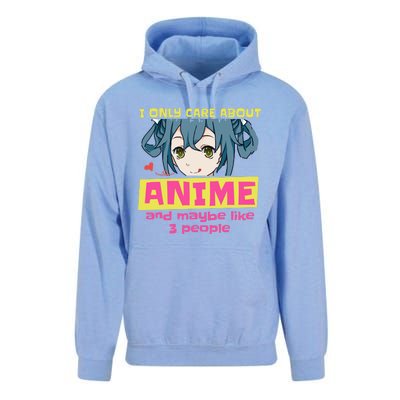 I Only Care About Anime And Like Maybe 3 People Anime Merch Unisex Surf Hoodie