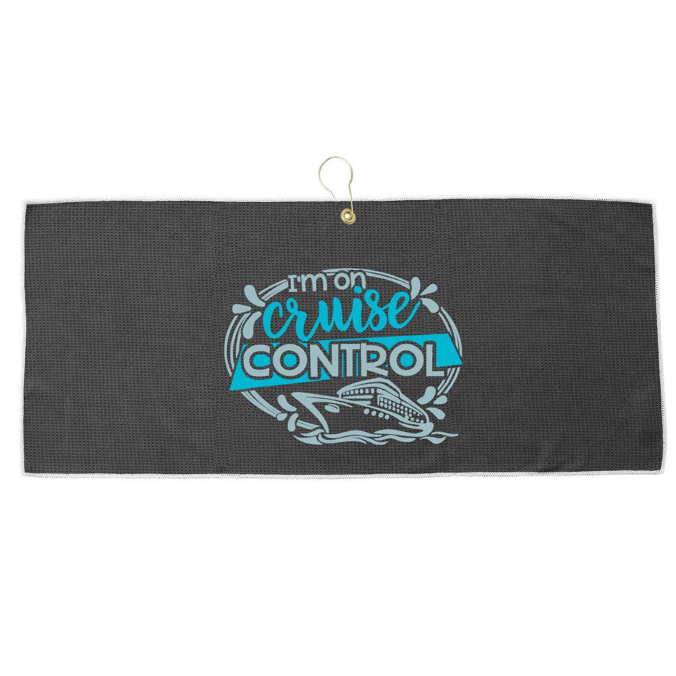 IM On Cruise Control Funny Cruising Large Microfiber Waffle Golf Towel