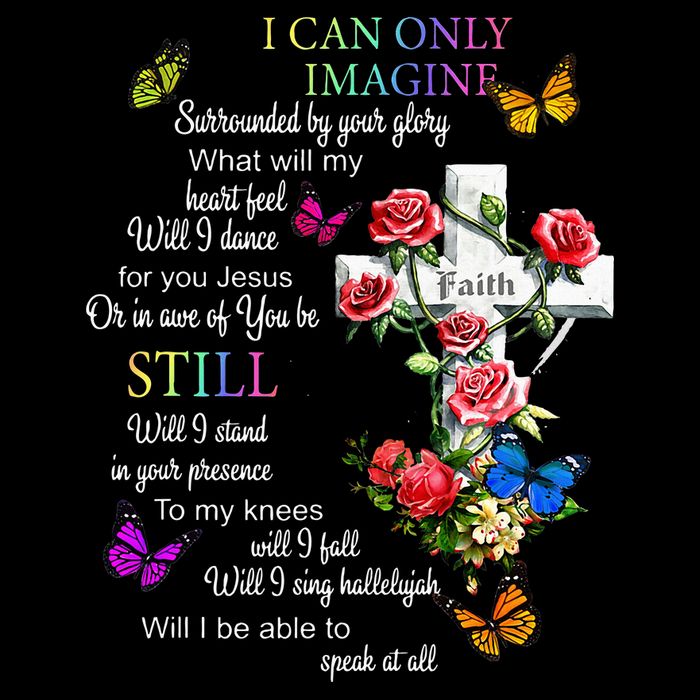 I Only Can Imagine Faith Christian Faith Jesus God Love Cooling Performance Crew T-Shirt